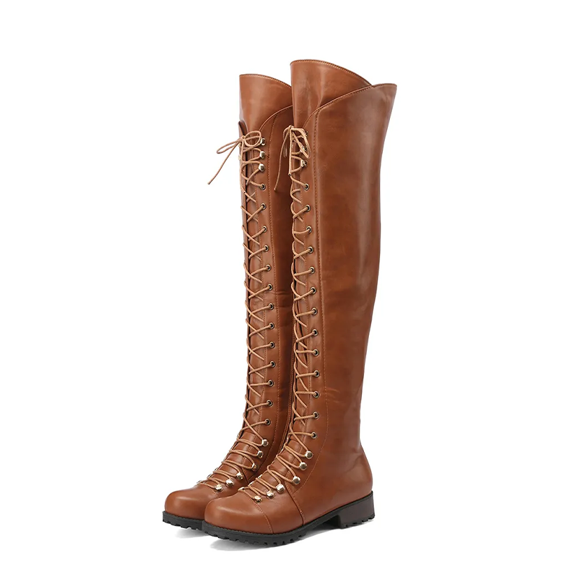 Funki Findz | Boots | Women's Leather Fleece Lace Up Boots