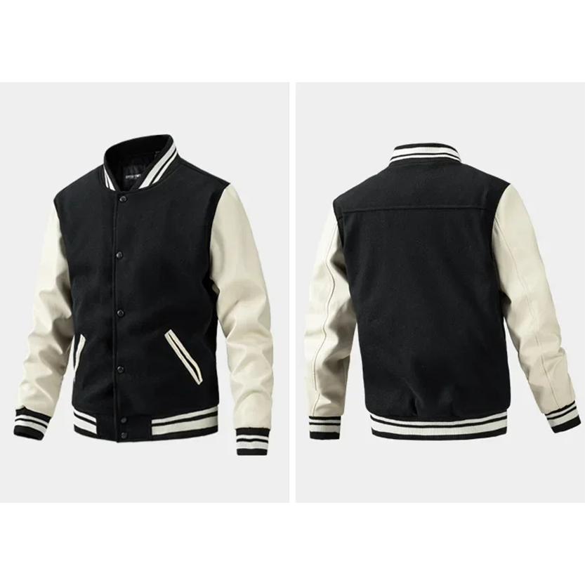 Funki Findz | Jackets | Men's Varsity Stand Collar Bomber Jacket