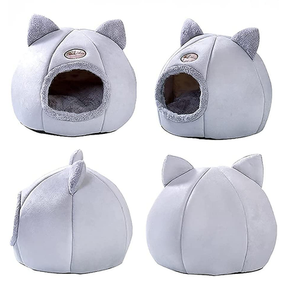 Funki Findz | Pet Beds | Cat Beds | Cozy Sweet Pink Cave House