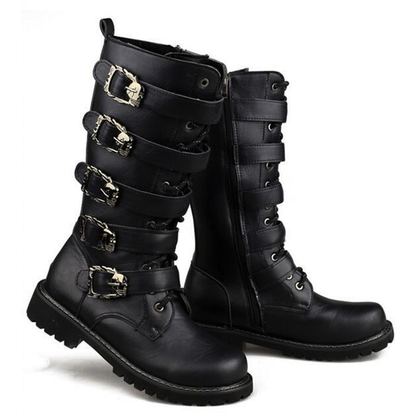 Funki Findz | Boots | Men's Gothic Punk Buckle Strap Biker Boots