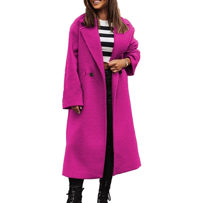 Funki Findz | Jackets | Women's Long Suit Collar Woolen Overcoat