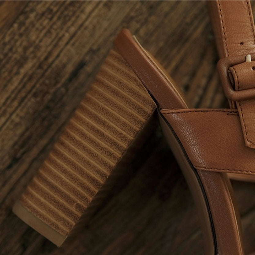 Funki Findz | Shoes | Women's Real Leather Block Heel Sandals
