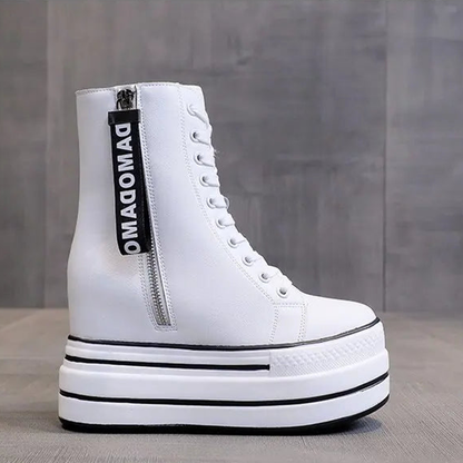 Funki Findz | Boots | Women's Platform Zip Ankle Boot Sneakers