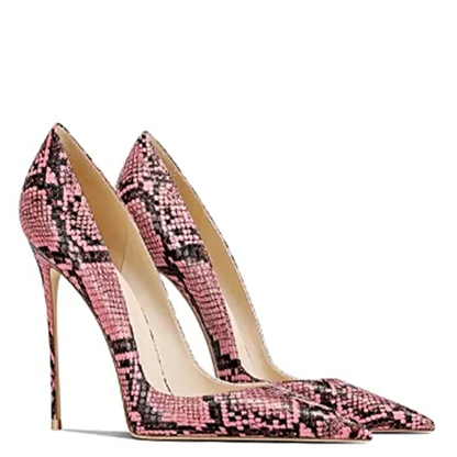 Funki Findz | Shoes | Women's Snake Skin Pattern High Stilettos