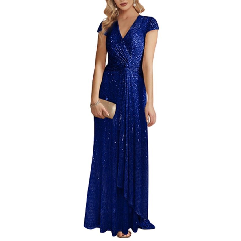 Funki Findz | Dresses | Women's Elegant Long Sequin Dress