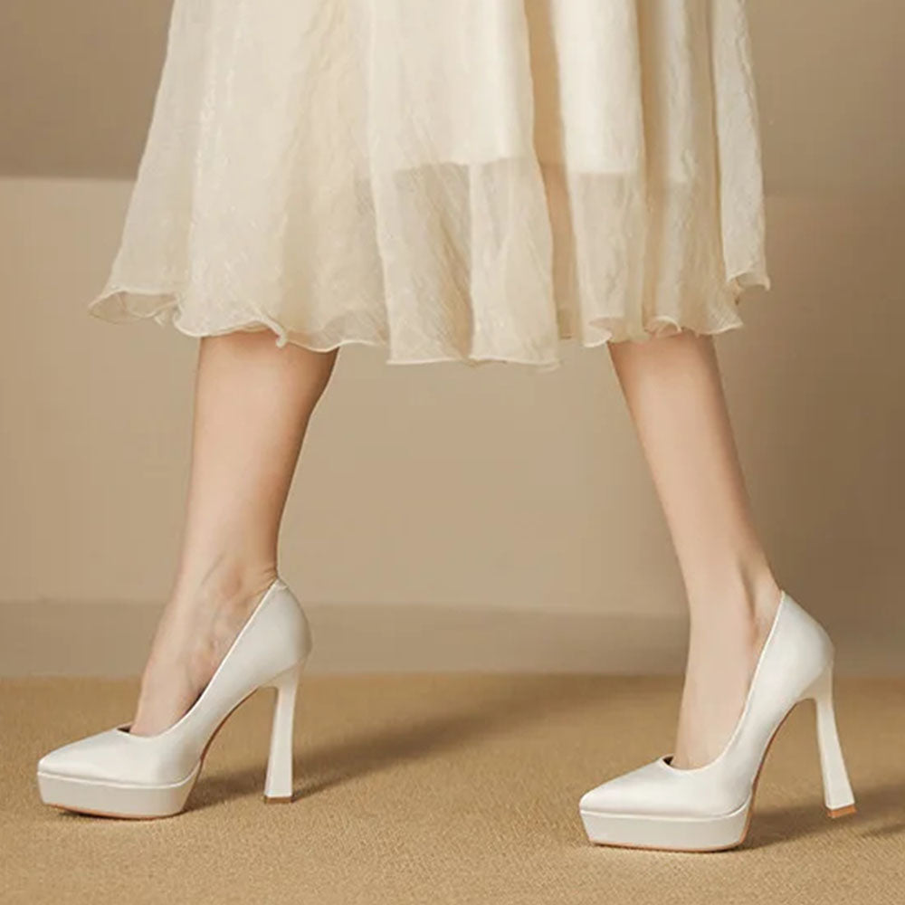 Funki Findz | Shoes | Women's Elegant Satin High Heel Pumps