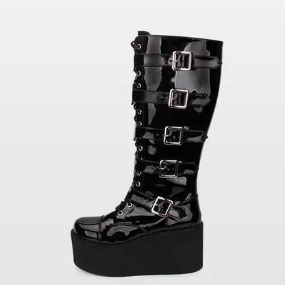 Funki Findz | Boots | Women's Gothic Punk Cross Platform Boots