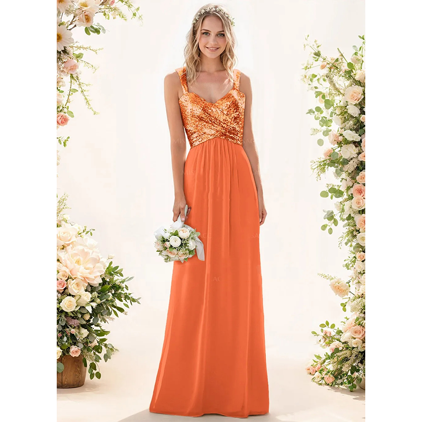 Funki Findz | Dresses | Women's Sequin Prom Bridesmaid Dress