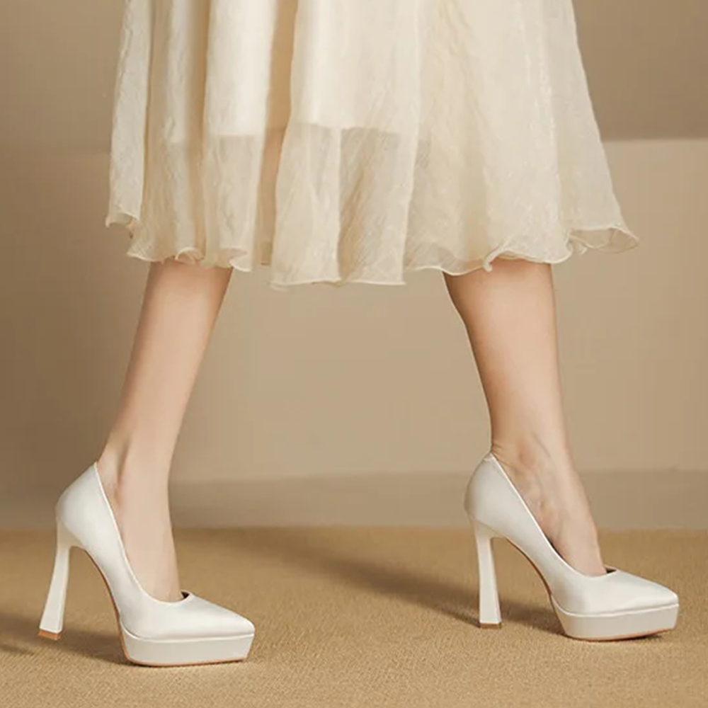 Funki Findz | Shoes | Women's Elegant Satin High Heel Pumps
