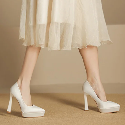 Funki Findz | Shoes | Women's Elegant Satin High Heel Pumps