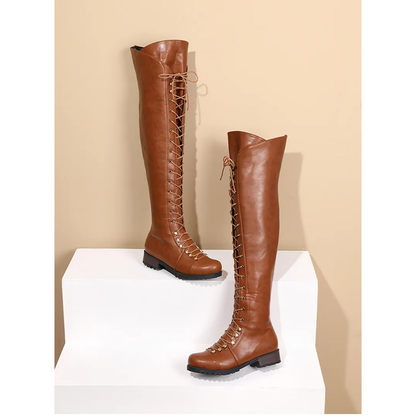 Funki Findz | Boots | Women's Leather Fleece Lace Up Boots