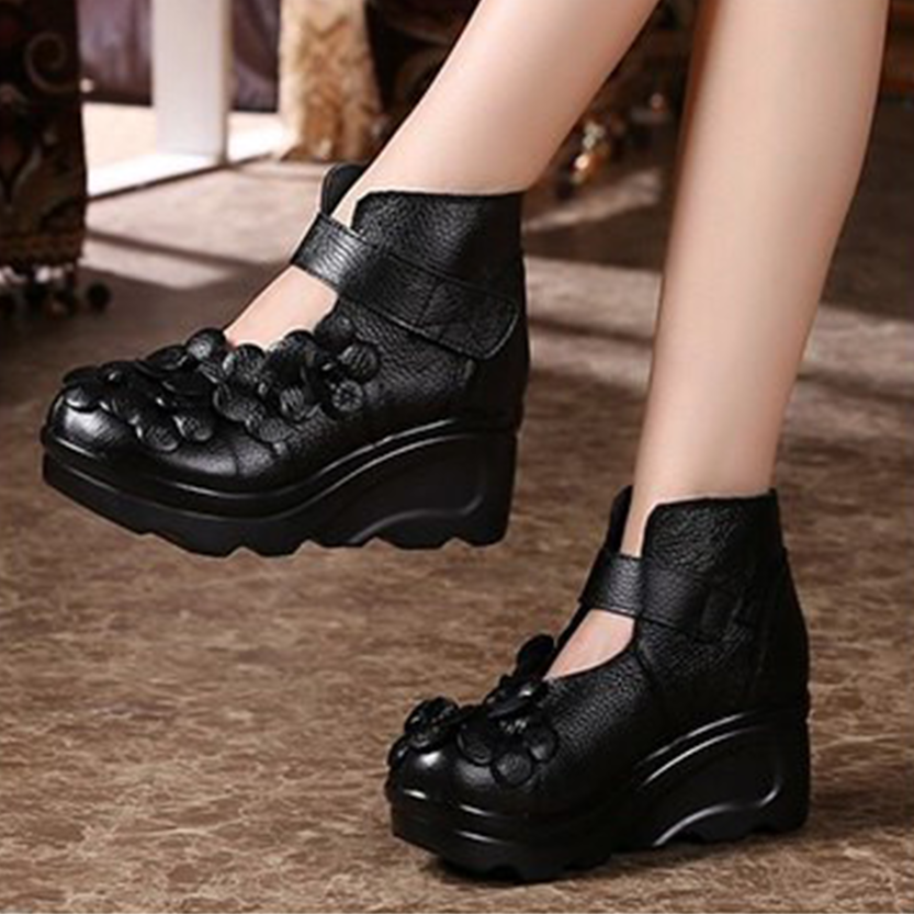 Funki Findz | Boots | Women's Gothic Designer Floral Ankle Boot