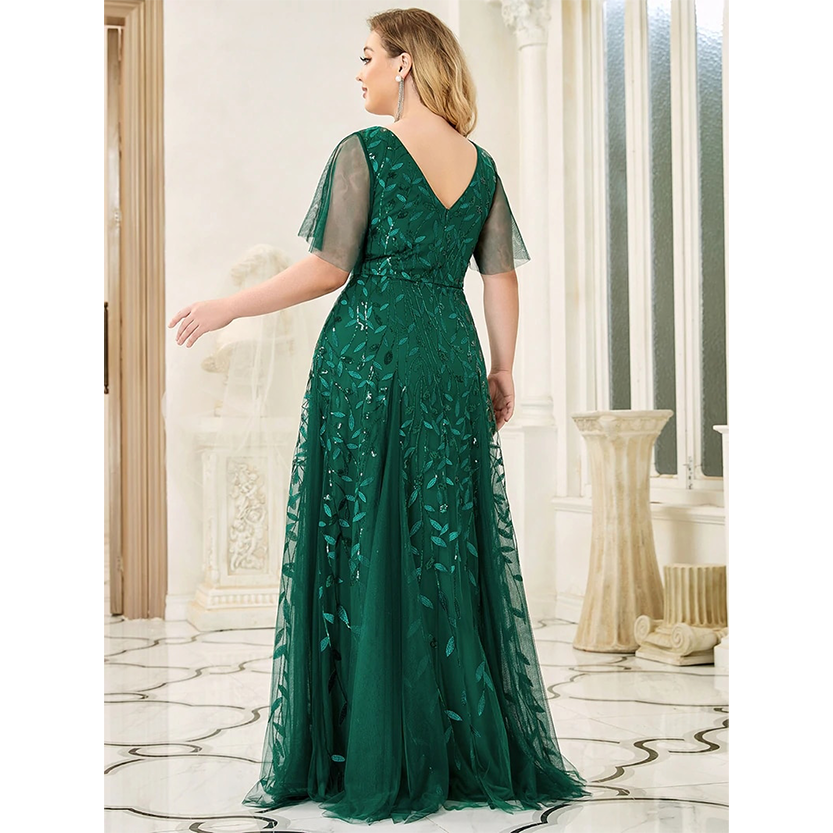 Funki Findz | Dresses | Women's Long Sequin Lace Formal Dress