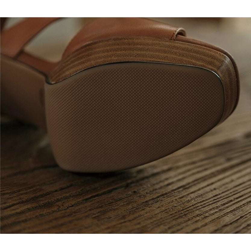 Funki Findz | Shoes | Women's Real Leather Block Heel Sandals