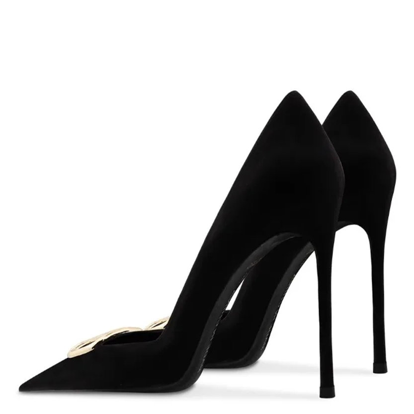 Funki Findz | Shoes | Women's Black Suede Buckled Stilettos