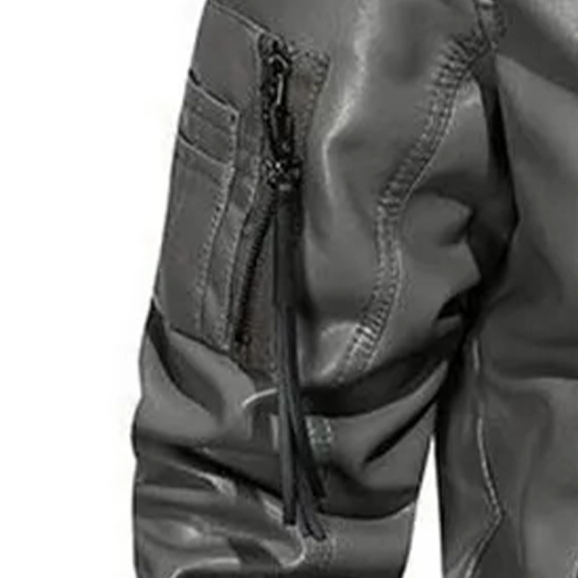 Funki Findz | Jackets | Men's Casual PU Leather Racer Jacket