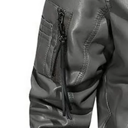 Funki Findz | Jackets | Men's Casual PU Leather Racer Jacket
