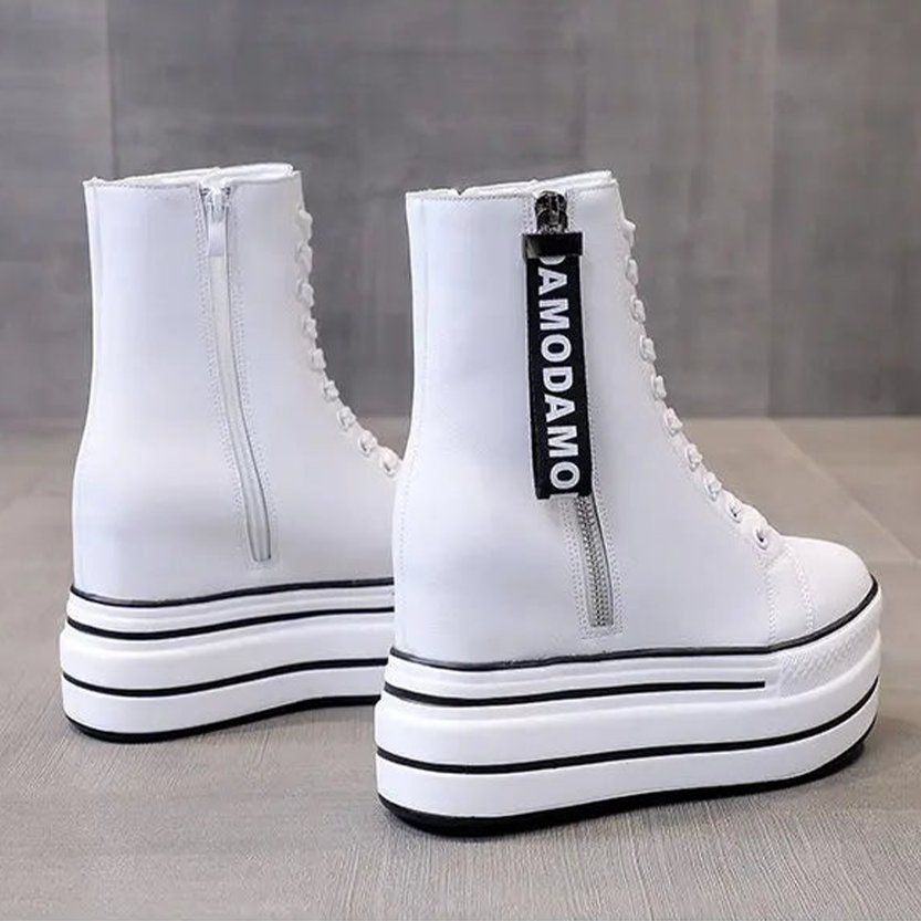 Funki Findz | Boots | Women's Platform Zip Ankle Boot Sneakers