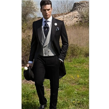 Funki Findz | Suits | Men's 3 Pcs Tailored Wedding Morning Suit