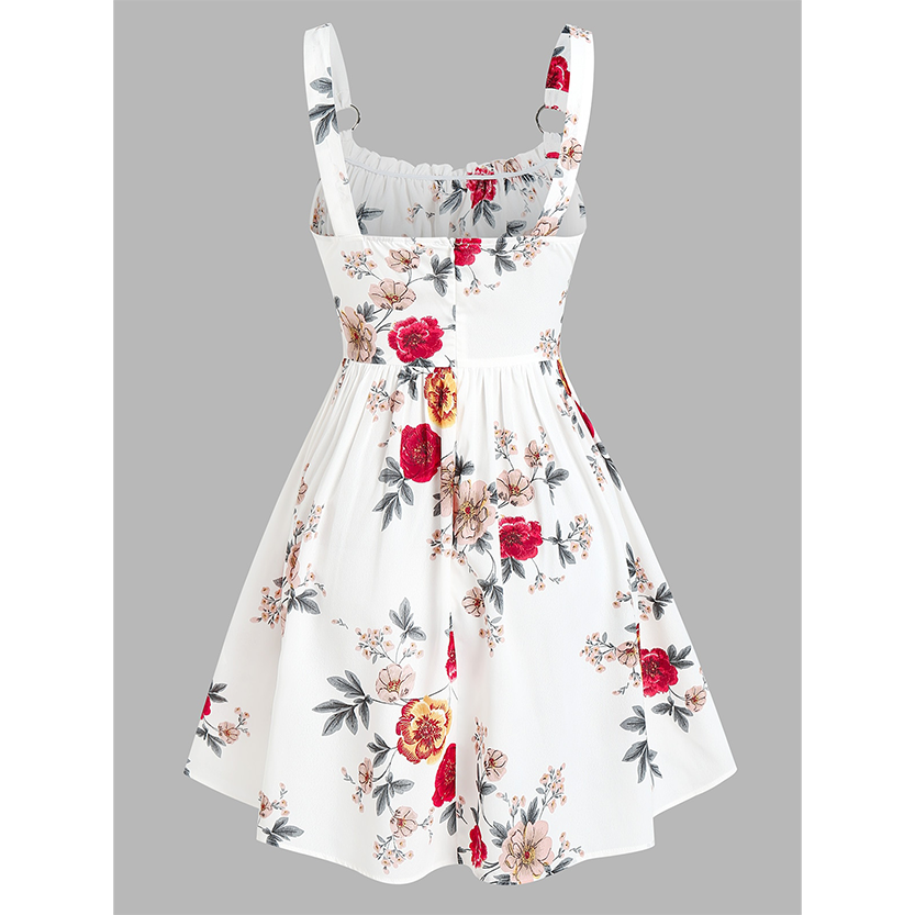 Funki Findz | Dresses | Women's Summer Floral A Line Sundress