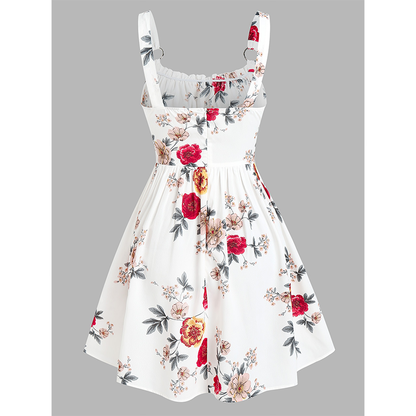 Funki Findz | Dresses | Women's Summer Floral A Line Sundress
