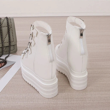 Funki Findz | Shoes | Women's Goth Buckle Strap Wedge Sandal