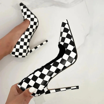 Funki Findz | Shoes | Women's Colored Checkered High Heels