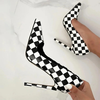 Funki Findz | Shoes | Women's Colored Checkered High Heels