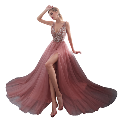 Funki Findz | Dresses | Women's Beaded  Evening Dress | Tulle