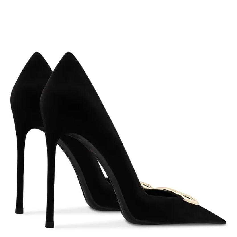 Funki Findz | Shoes | Women's Black Suede Buckled Stilettos