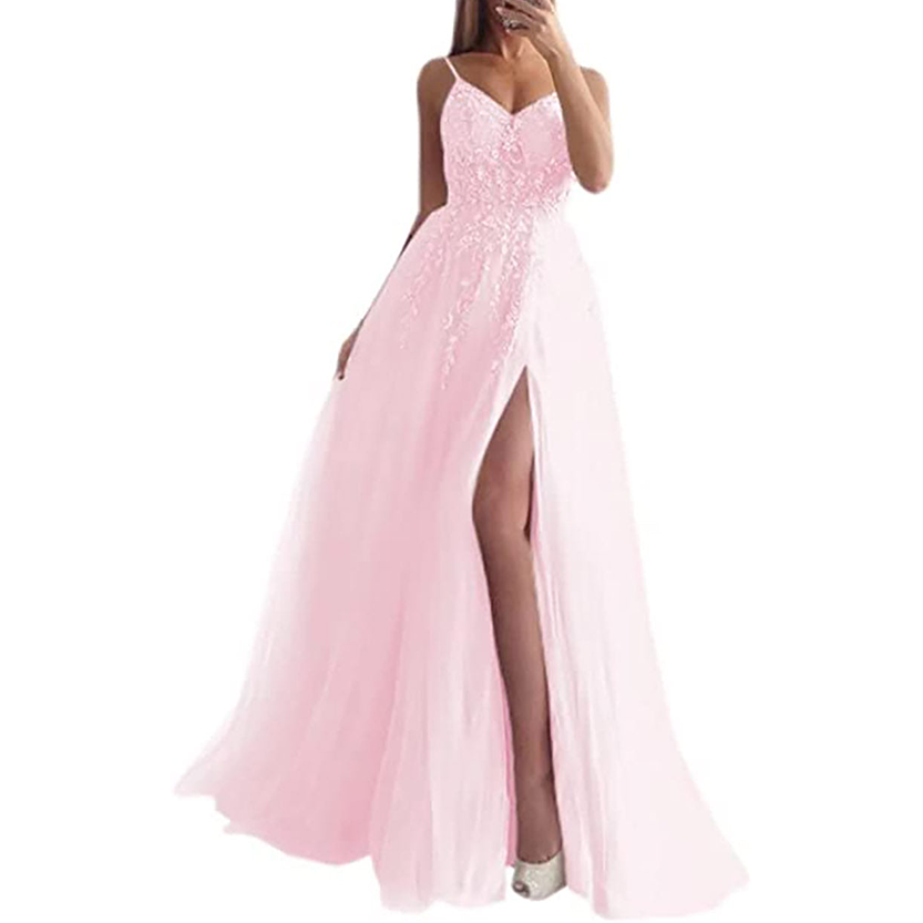 Funki Findz | Dresses | Women's Strappy Full Length Ball Dress