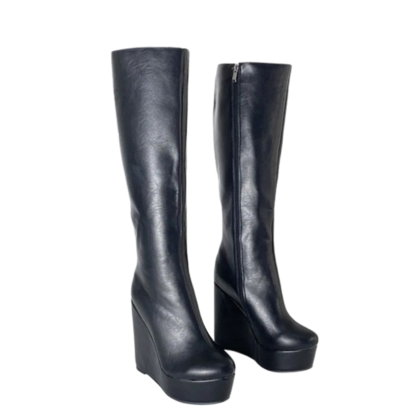 Funki Findz | Boots | Women's Super High Wedge Heeled Boots