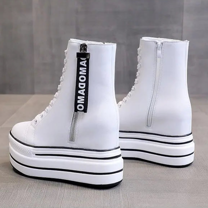 Funki Findz | Boots | Women's Platform Zip Ankle Boot Sneakers