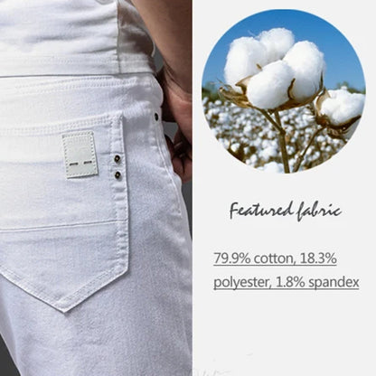 Funki Findz | Pants | Men's Fashion Slim Fit White Stretch Jeans