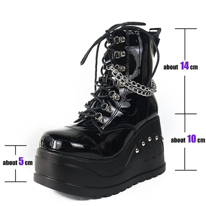 Funki Findz | Boots | Women's Gothic Punk Platform Ankle Boots
