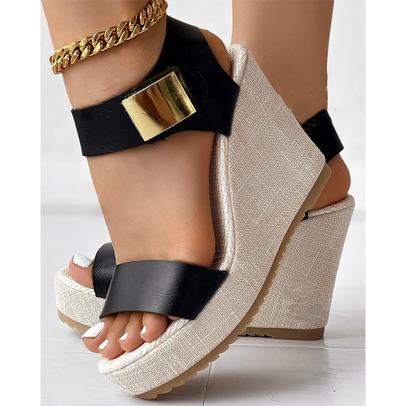 Funki Findz | Shoes | Women's Hign Buckle Strap Wedge Sandal