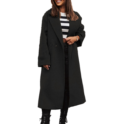 Funki Findz | Jackets | Women's Long Suit Collar Woolen Overcoat