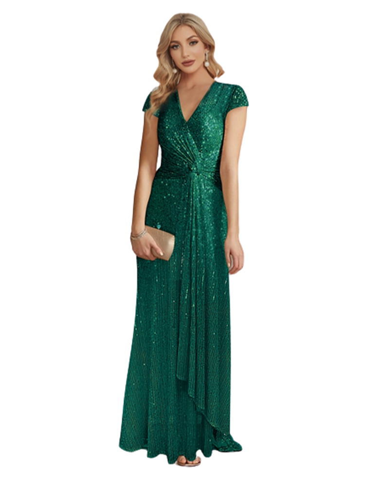 Funki Findz | Dresses | Women's Elegant Long Sequin Dress