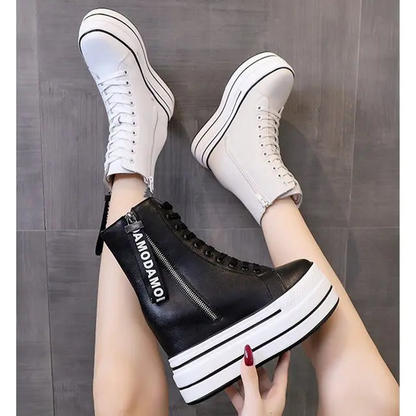 Funki Findz | Boots | Women's Platform Zip Ankle Boot Sneakers