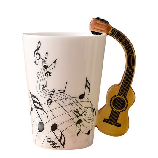 Funki Findz | Mugs | Guitar Handle Mug | Hand-Painted Cups