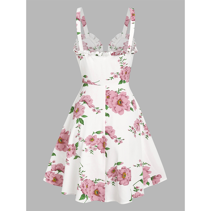 Funki Findz | Dresses | Women's Summer Floral A Line Sundress