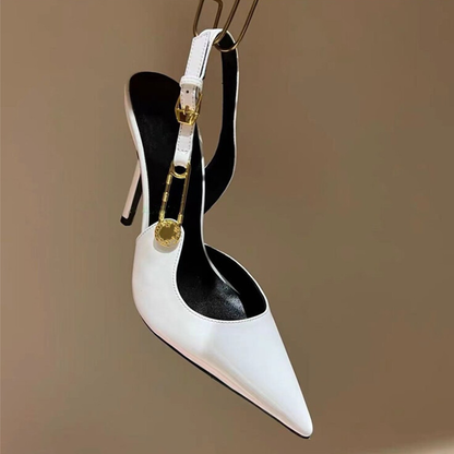 Funki Findz | Shoes | Women's Metallic Beaded High Slingbacks