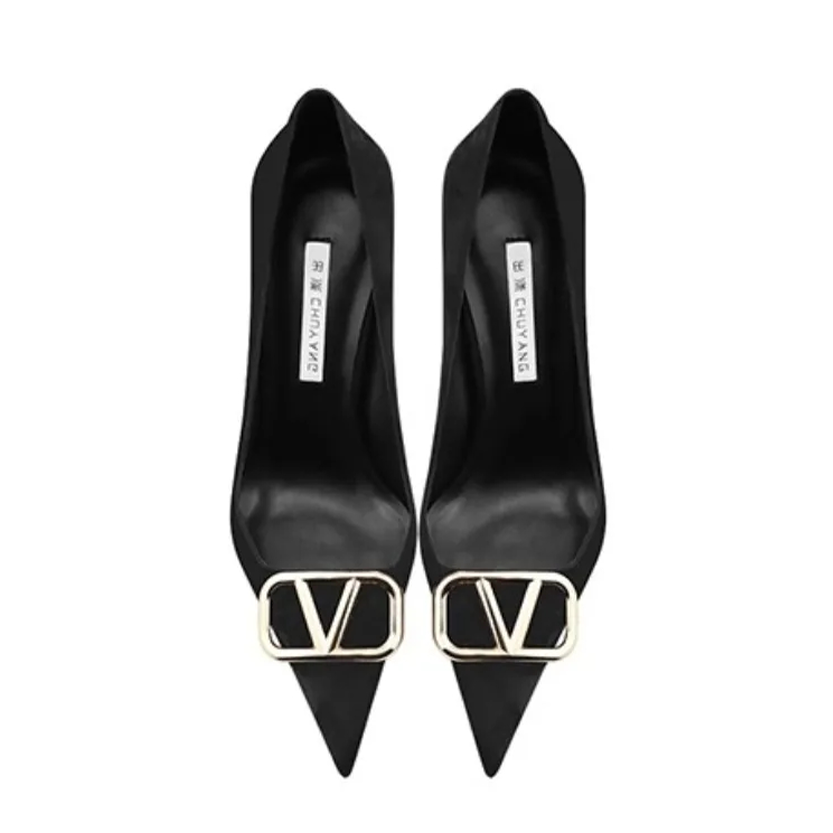 Funki Findz | Shoes | Women's Black Suede Buckled Stilettos