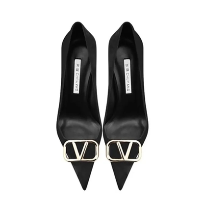 Funki Findz | Shoes | Women's Black Suede Buckled Stilettos