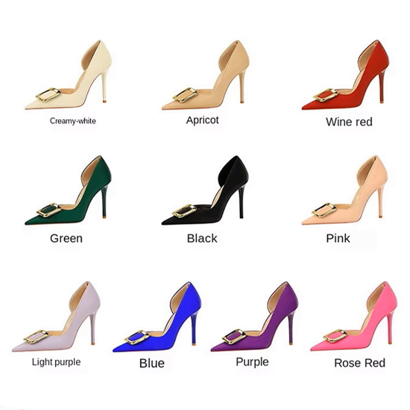 Funki Findz | Shoes | Women's Square Buckle Cut Out Pumps