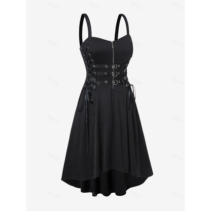 Funki Findz | Dresses | Women's Gothic Punk Strappy Midi Dress