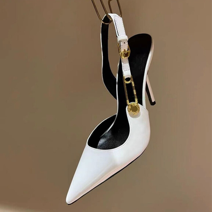 Funki Findz | Shoes | Women's Metallic Beaded High Slingbacks