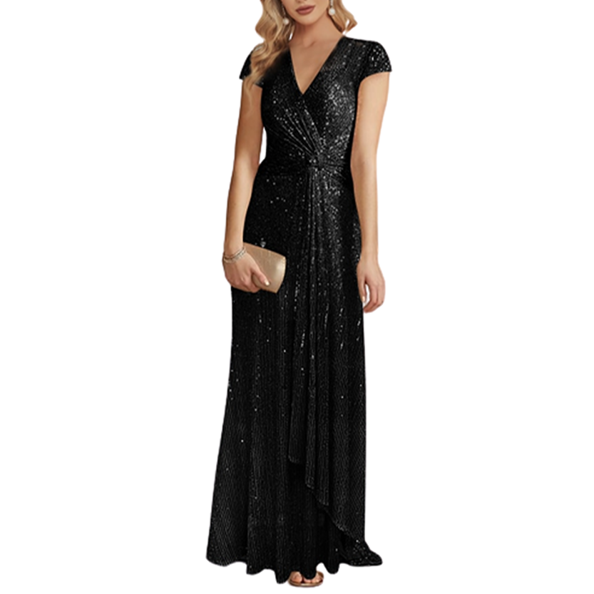 Funki Findz | Dresses | Women's Elegant Long Sequin Dress