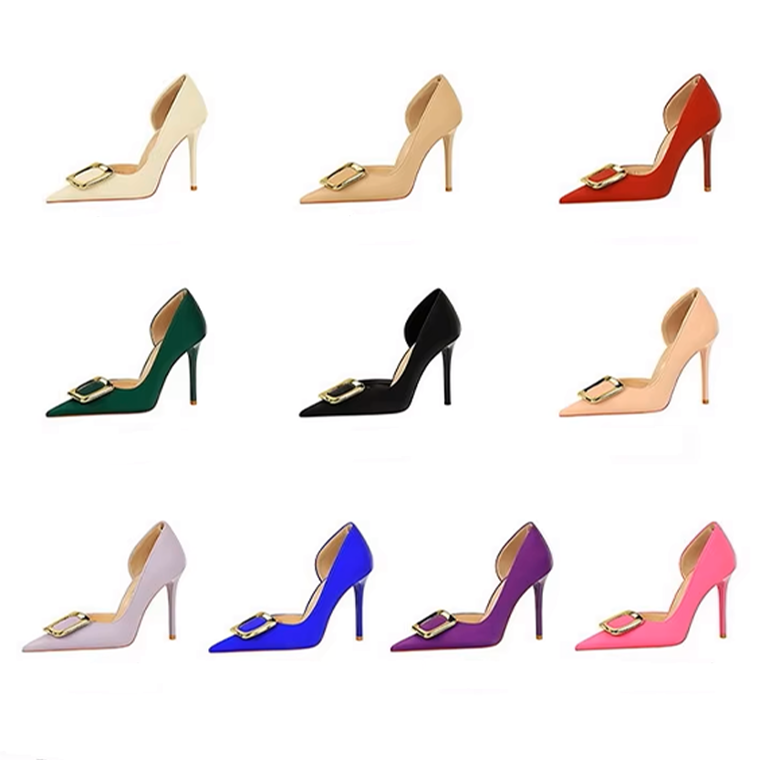 Funki Findz | Shoes | Women's Square Buckle Cut Out Pumps