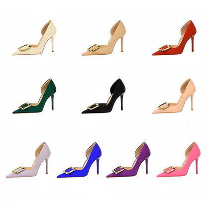 Funki Findz | Shoes | Women's Square Buckle Cut Out Pumps
